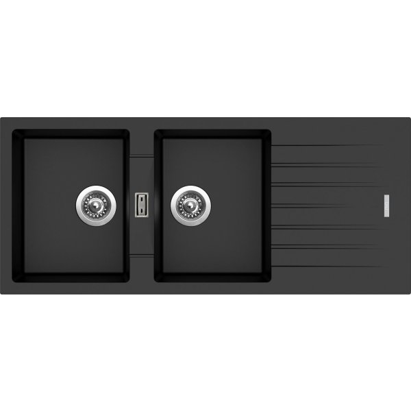 Sinks PERFECTO 1160 DUO Metalblack - ACRPE1160500274