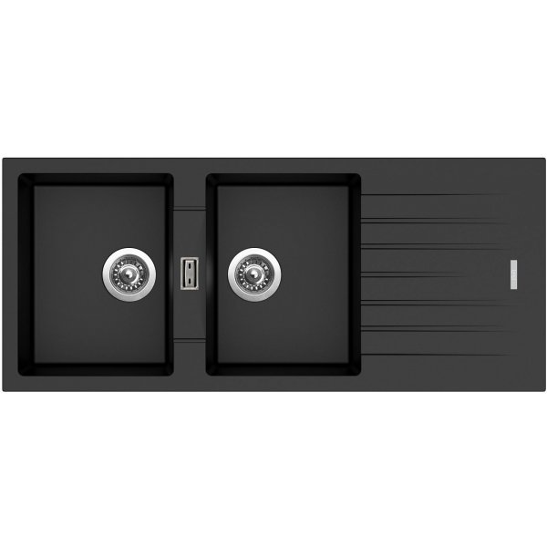 Sinks PERFECTO 1160 DUO Metalblack - ACRPE1160500274