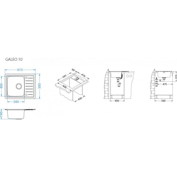 GALEO 10 SAT 610x500x190 mm