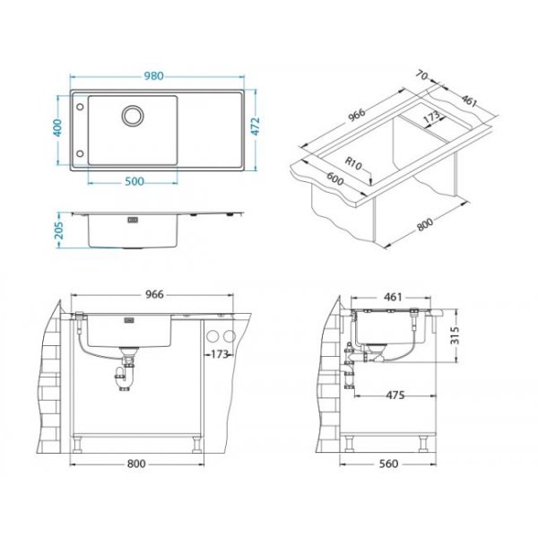 STRICTO 30 L- KMB 980x472 mm F