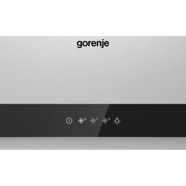 Gorenje WHT643E4XBG komínová digestoř, nerez, černé sklo