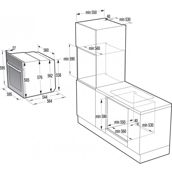OVEN BO3PE6C02-5-BOP6737E02BK GOR