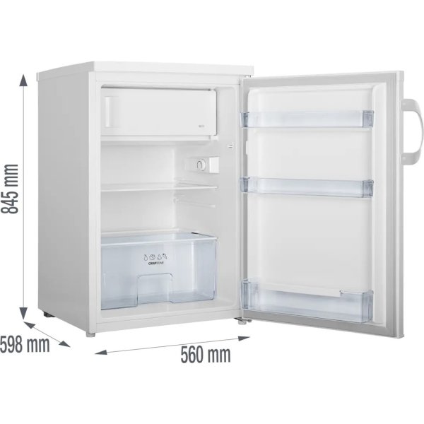 Gorenje RB492PW volně stojící jednodveřová chladnička s mrazákem, bílá