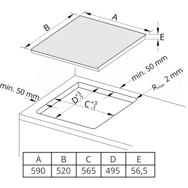Indukční deska CATA IB 6304 BK 60 cm 4 zóny