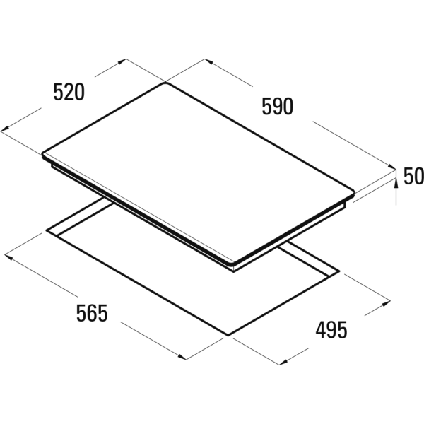 Indukční deska CATA GIGA 600 WH 60 cm 4 zóny gigazóna 40 cm