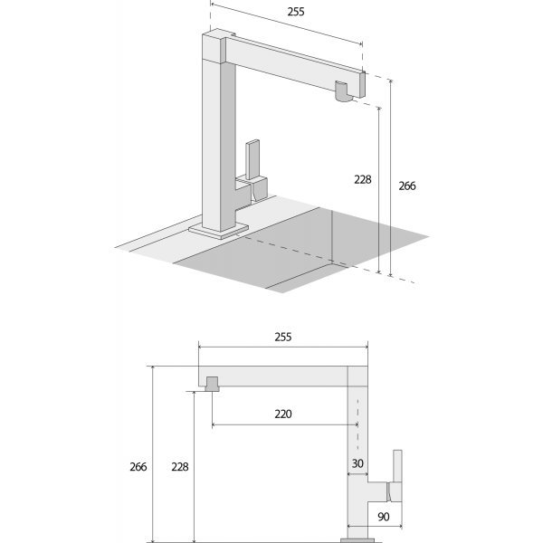 Dřezová baterie BDC5327 chrom 