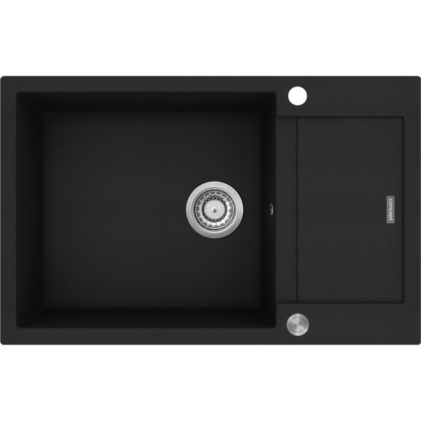 Granitový dřez s odkapem DG05L60bc Linea ČERNÝ