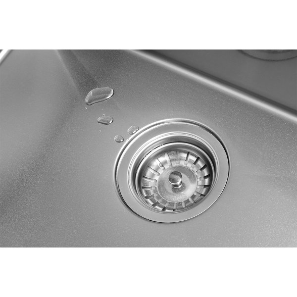 Nerezový dřez s odkapem NANO coat pravý DNN1045ssr