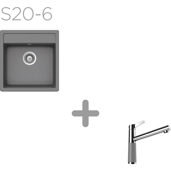SET 20-6 Dřez SCHOCK NEMO N-100S + baterie SC-510 barevná 554000