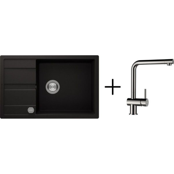 SET 22-5 Dřez SCHOCK MANHATTAN D-100LS + baterie Epos Nerez 540000
