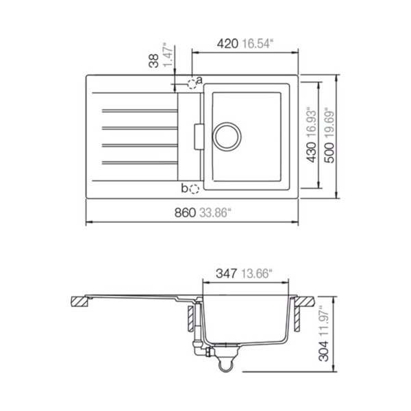 SET 01-3 Dřez SCHOCK Signus D-100 + baterie Epos Nerez 540000