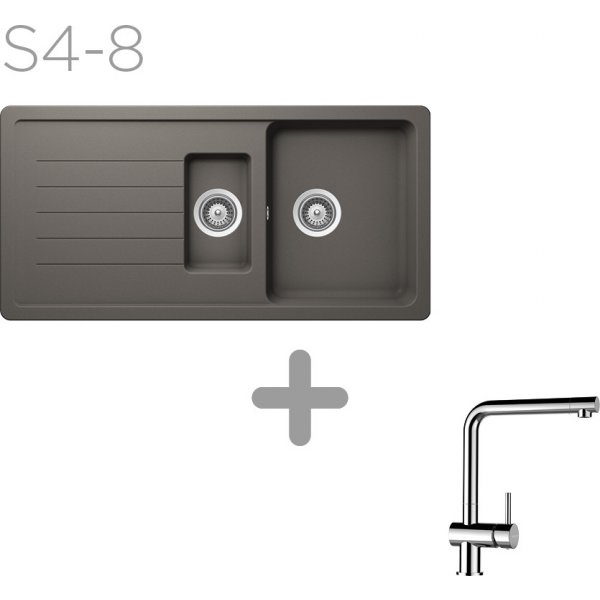 SET 04-8 Dřez SCHOCK Toledo D-150 + baterie Epos Chrom 540000