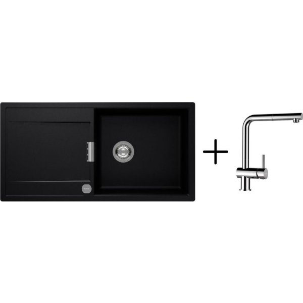SET 08-13 Dřez SCHOCK MONO D-100L + baterie Epos Chrom 540120
