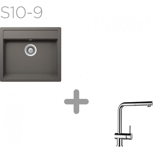 SET 10-9 Dřez SCHOCK MONO N-100 + baterie Epos Chrom 540120