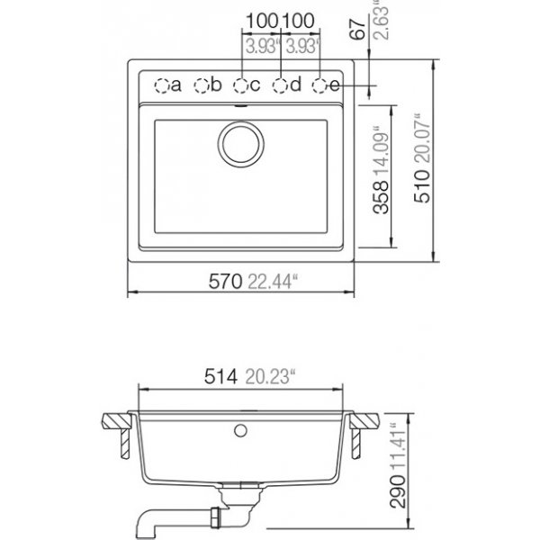 SET 10-9 Dřez SCHOCK MONO N-100 + baterie Epos Chrom 540120