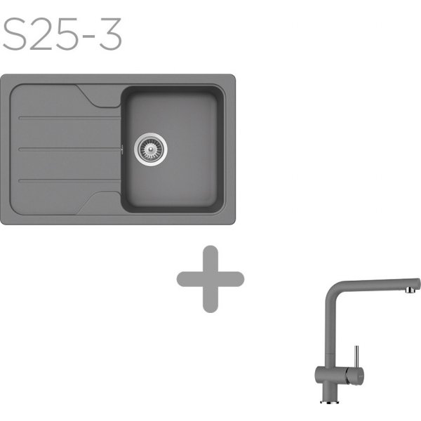 SET 25-3 Dřez SCHOCK FORMHAUS D-100S + baterie EPOS barevná 540000