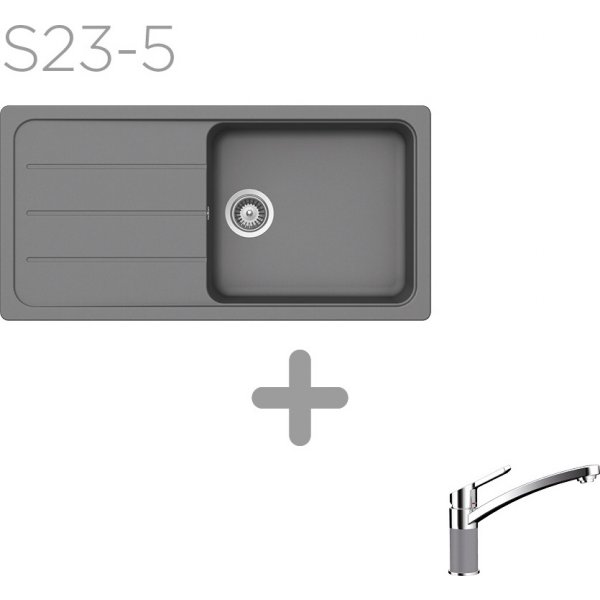 SET 23-5 Dřez SCHOCK FORMHAUS D-100L + baterie SC-90 barevná 598000