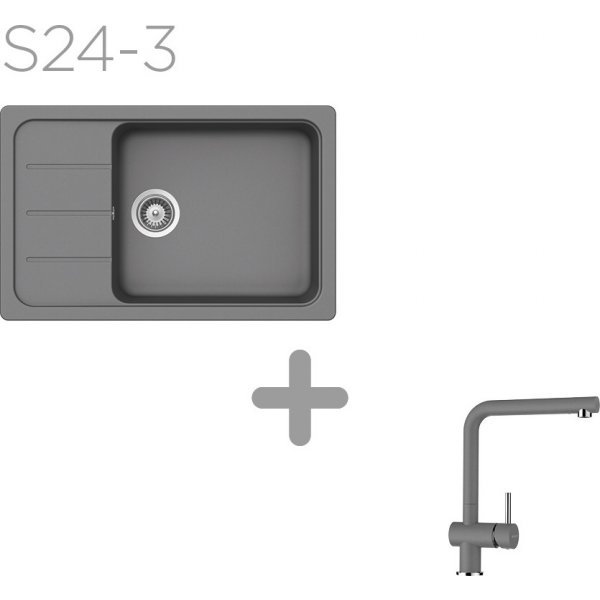 SET 24-3 Dřez SCHOCK FORMHAUS D-100LS + baterie EPOS barevná 540000