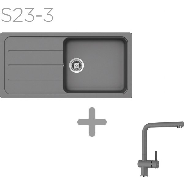 SET 23-3 Dřez SCHOCK FORMHAUS D-100L + baterie EPOS barevná 540000