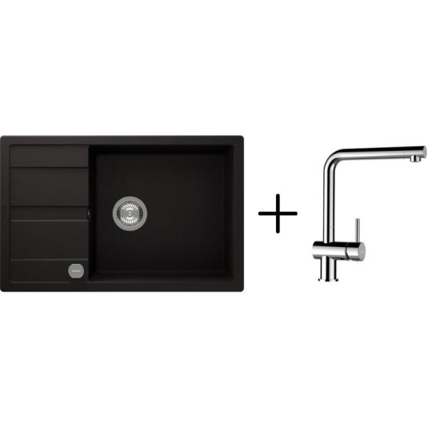 SET 22-14 Dřez SCHOCK MANHATTAN D-100LS + baterie EPOS Chrom 540000