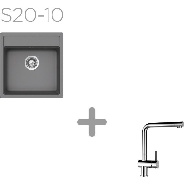 SET 20-10 Dřez SCHOCK NEMO N-100S + baterie EPOS Chrom 540000