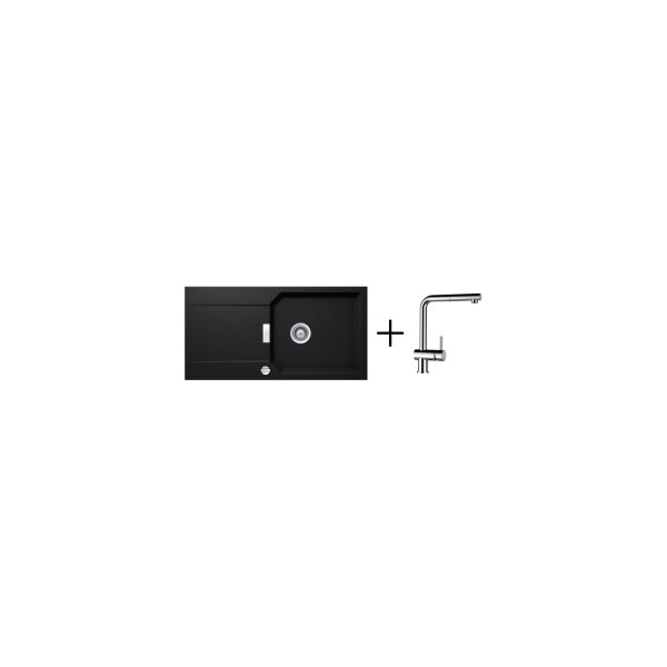 SET 21-15 Dřez SCHOCK MANHATTAN D-100L + baterie EPOS Chrom 540120
