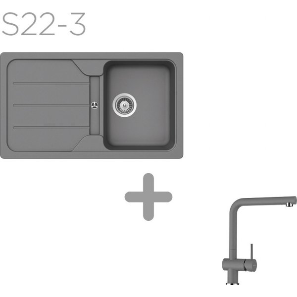 SET 22-3 Dřez SCHOCK FORMHAUS D-100 + baterie EPOS barevná 540000