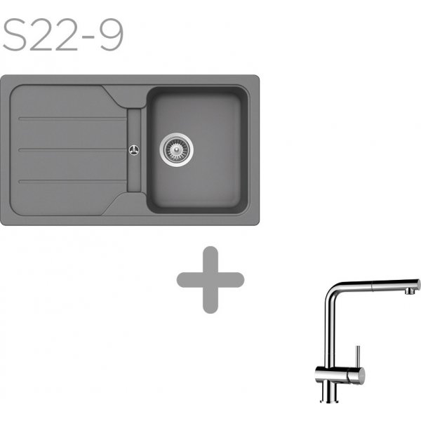 SET 22-9 Dřez SCHOCK FORMHAUS D-100 + baterie EPOS Chrom 540120