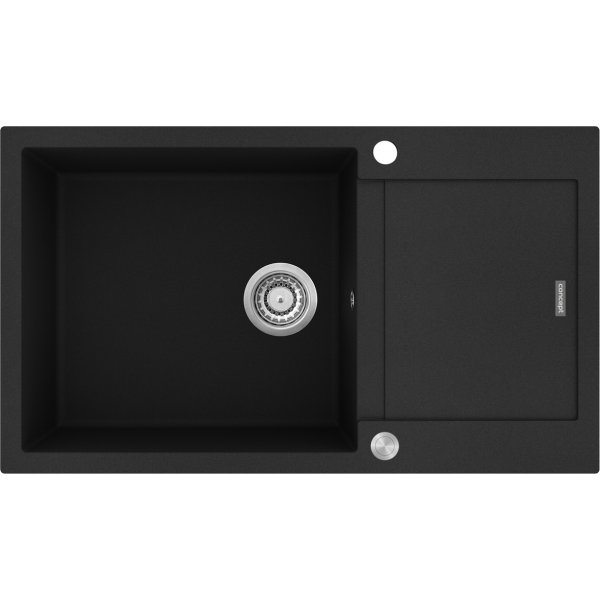 Granitový dřez s odkapem DG10L60bc Linea ČERNÝ