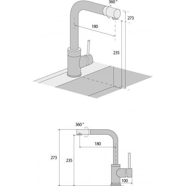 Dřezová baterie BDG4327be BÉŽOVÁ
