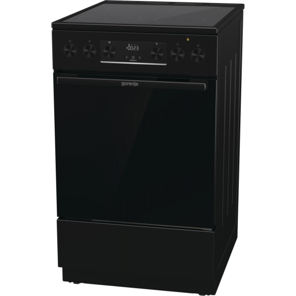 Gorenje Elektrický sporák GECS5C70BPA, sklokeramická deska, černá