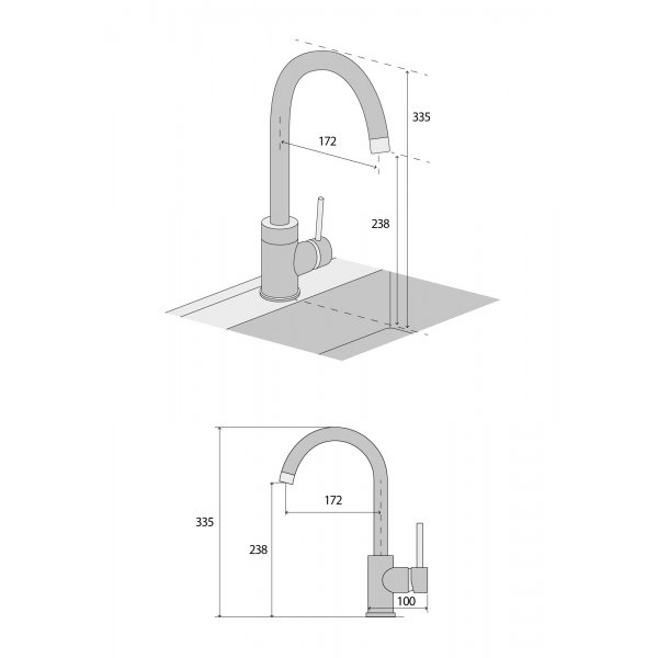 Dřezová baterie BDG3334be BÉŽOVÁ