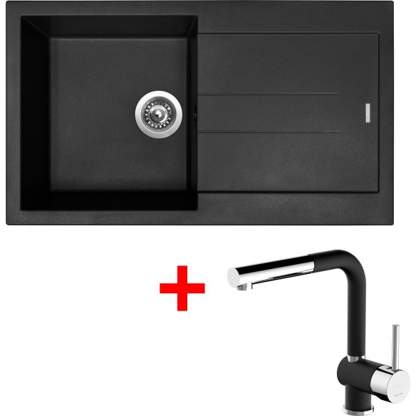 Sinks AMANDA 860 Nanoblack+MIX 3 P Nanoblack - G191N6