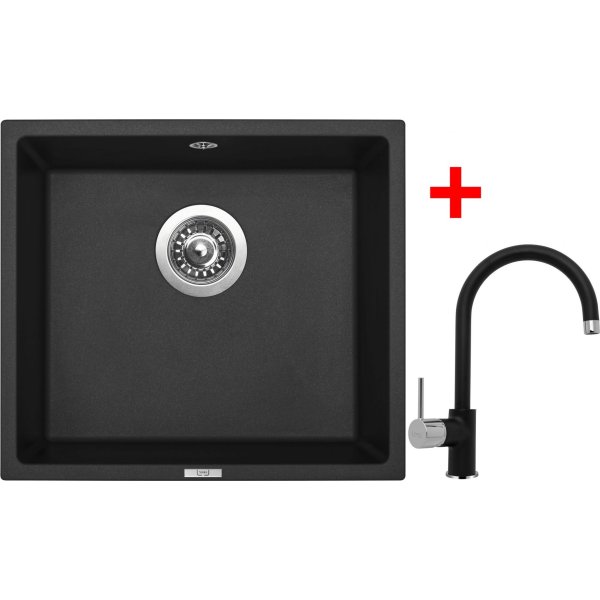 Sinks FRAME 457 Pureblack + Vitalia GR - G7926