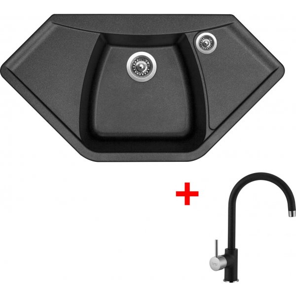 Sinks NAIKY 980 Metalblack + Vitalia GR - G17574