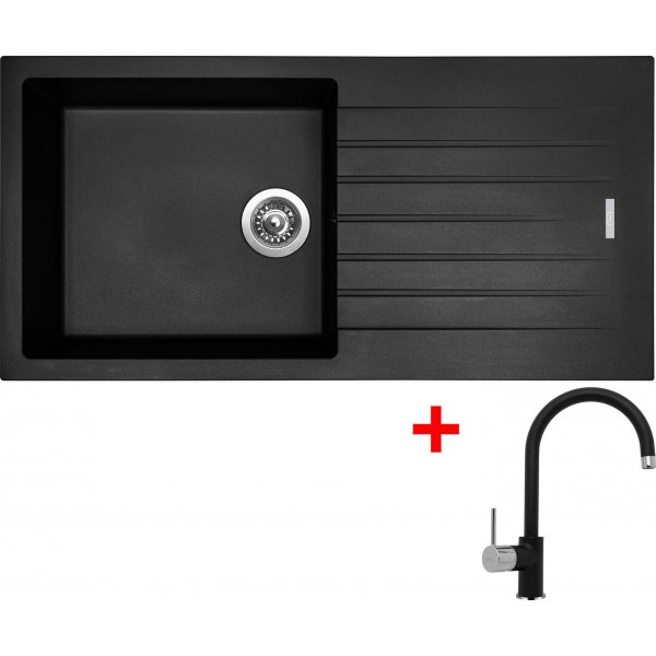 Sinks PERFECTO 1000 Pureblack + Vitalia GR - G15126