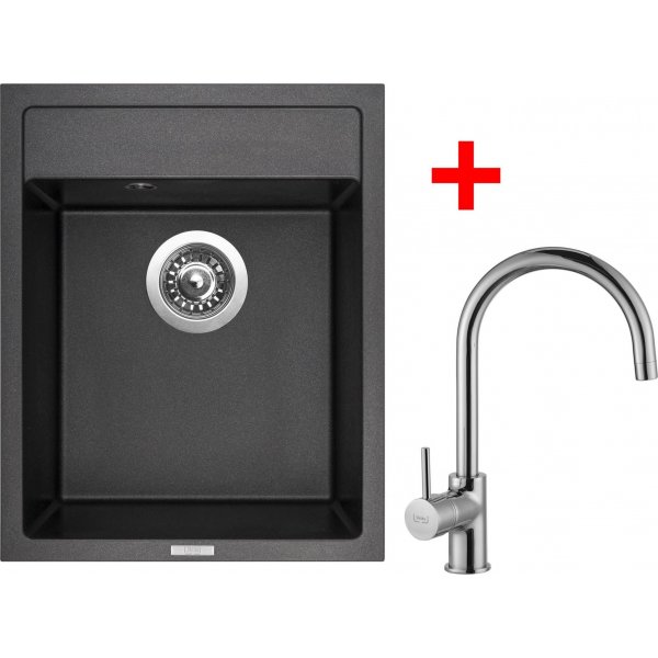 Sinks CLASSIC 400 Metalblack + Vitalia - G8274