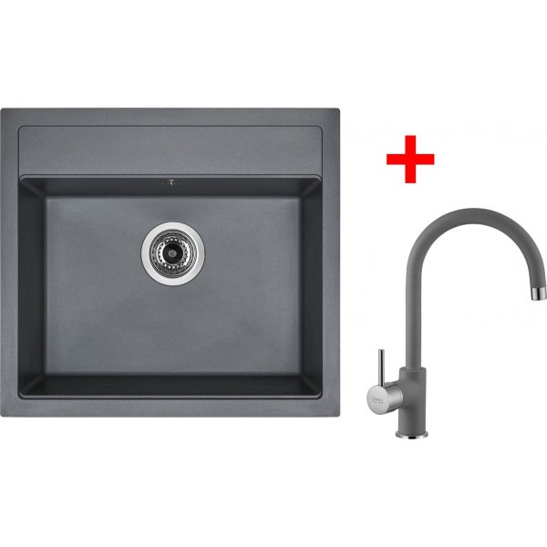 Sinks SOLO 560 Titanium + Vitalia GR - G9172