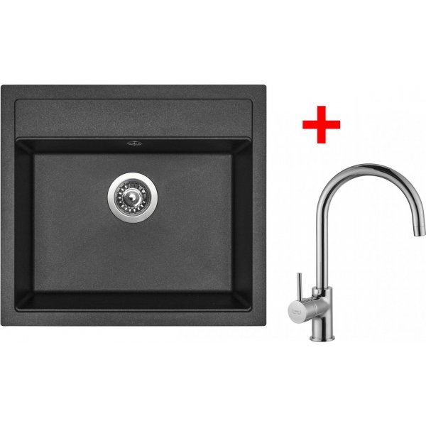 Sinks SOLO 560 Metalblack + Vitalia - G9074