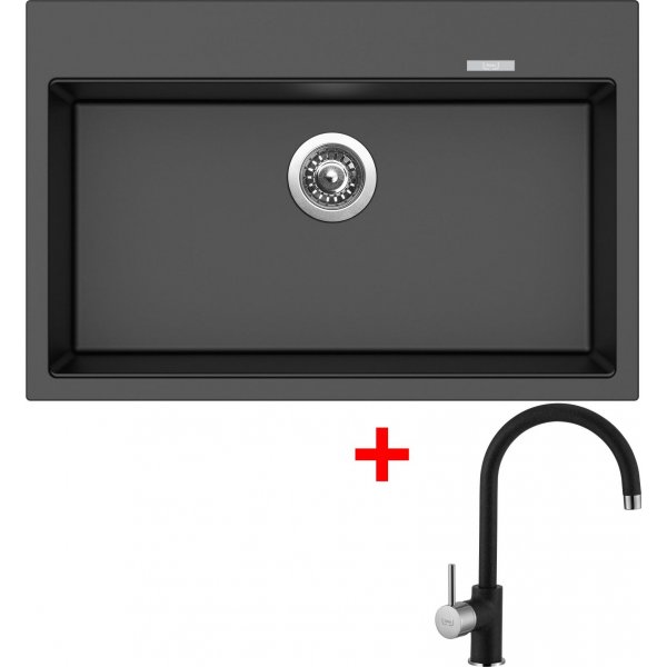 Sinks MAXIMO 780 Metalblack + Vitalia GR - G10374
