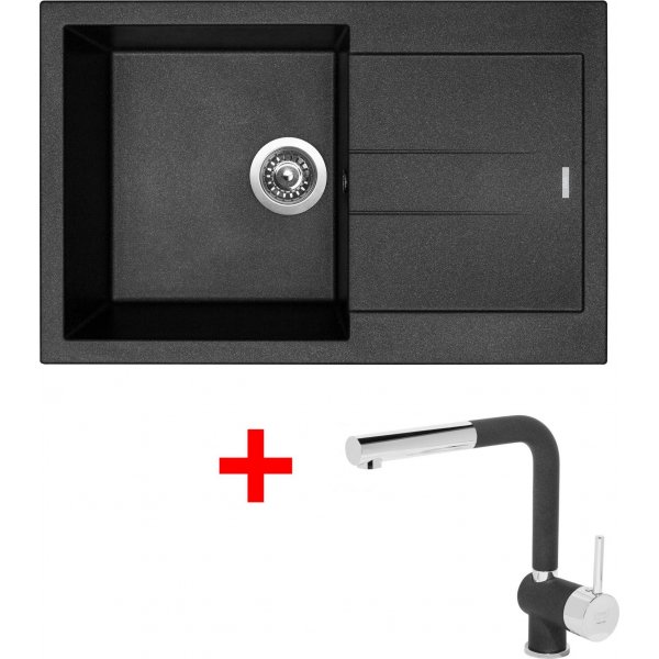 Sinks AMANDA 780 Metalblack + Mix 3 P GR - G13274