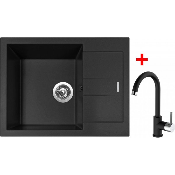 Sinks AMANDA 650 Nanoblack+MIX 35 Nanoblack - G186N6