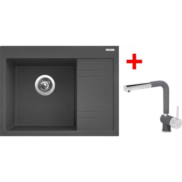 Sinks RIM 650 L Titanium + Mix 3 P GR - G2872