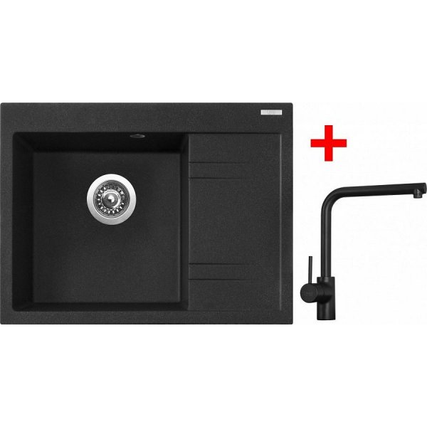Sinks RIM 650 L Granblack + Elka černá matná - G2730