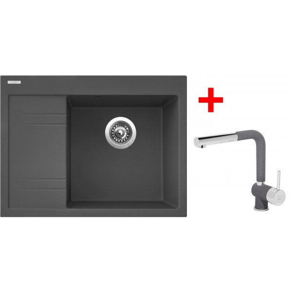 Sinks RIM 650 P Titanium + Mix 3 P GR - G3672