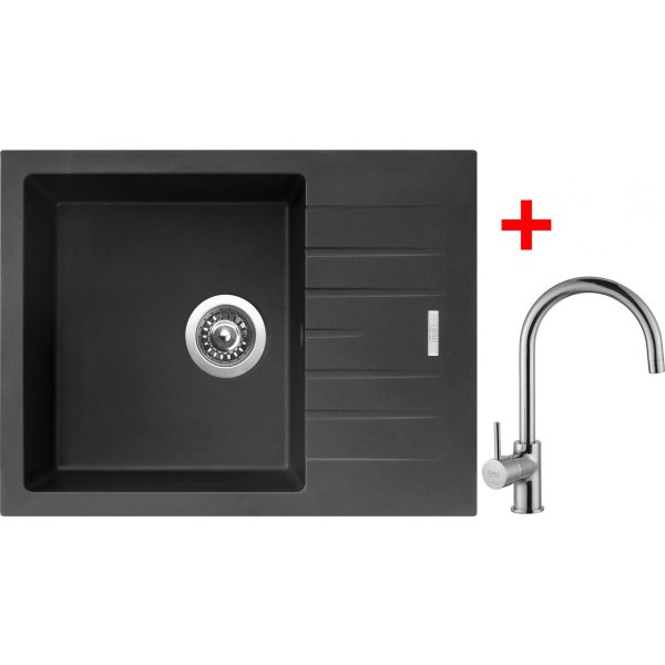 Sinks PERFECTO 650 Pureblack + Vitalia - G10626