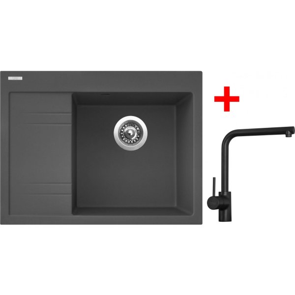 Sinks RIM 650 P Titanium + Elka černá matná - G3572