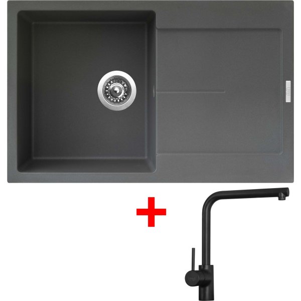 Sinks ULTIMA 790 Titanium + Elka černá matná - G12372