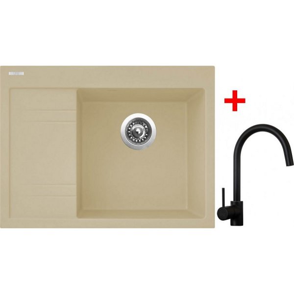 Sinks RIM 650 P Sahara + Vitalia černá matná - G3150