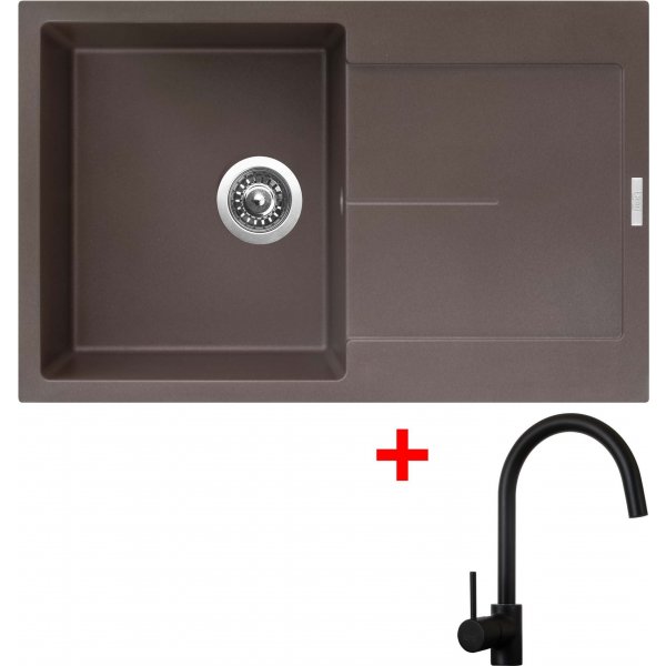 Sinks ULTIMA 790 Marone + Vitalia černá matná - G11993